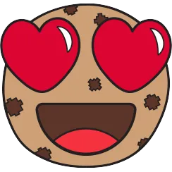 Heart Eyes Cookie Emoji