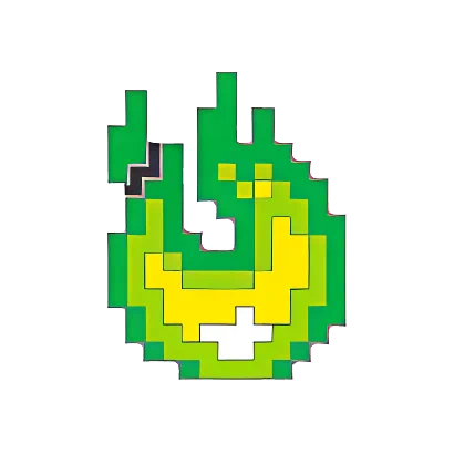 8bit Green Flame